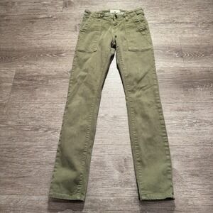 Current Elliott Jeans Womens 26 Army Green Cotton The Ankle Skinny Pocket‎ 25x28
